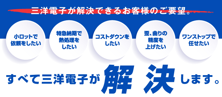 三洋電子が解決できるでお客様のご要望。